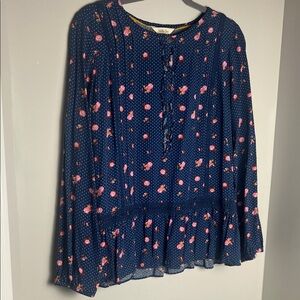 Matilda Jane Navy and Pink Floral Blouse